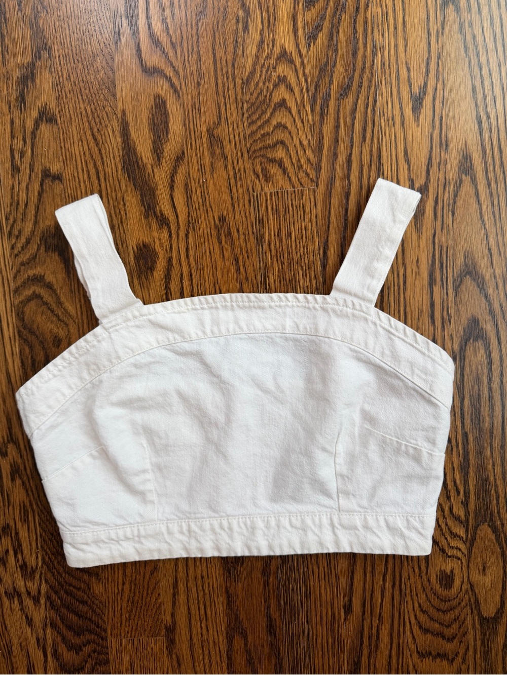 Lone Star Western Cowgirl Denim White Cotton Crop Tank Top